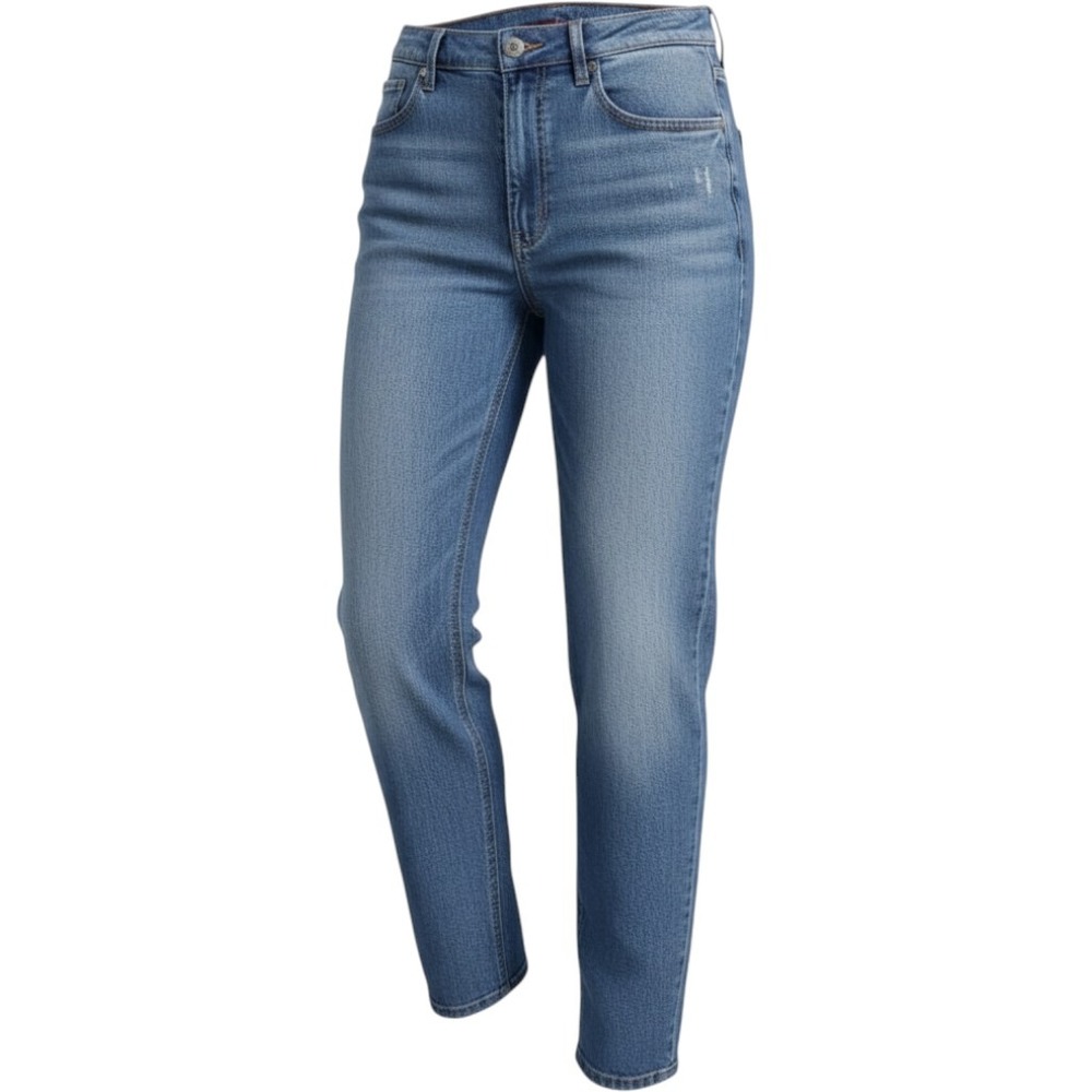 Lucky Brand Boy Mid Rise Relaxed Straight Jeans Blue 6/28R 7WP11178